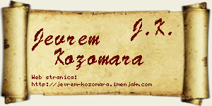 Jevrem Kozomara vizit kartica